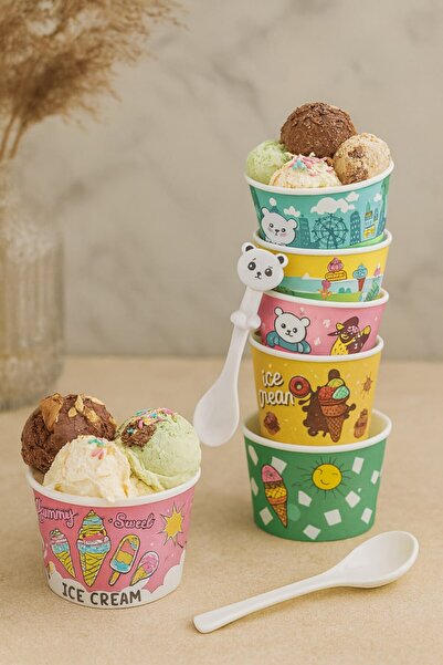 DİVAYS 4 Adet Tekrar Kullanılabilir BPA Free Plastik Tasarım Kaşıklı Sevimli ...