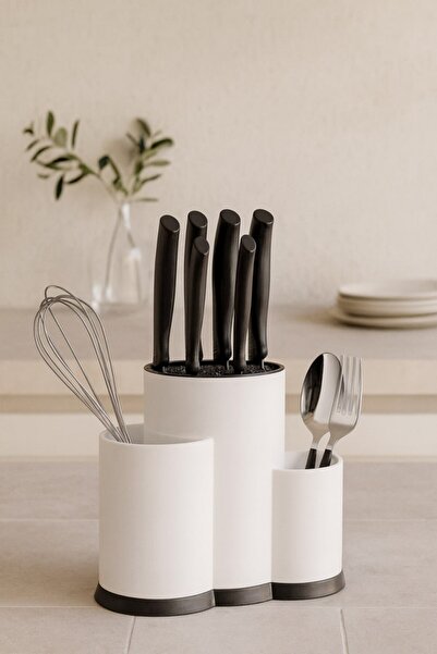 DİVAYS Suport vertical pentru linguri și cuțite, cu compartimente, organizato...