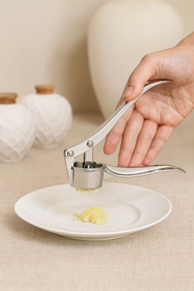 DİVAYS معجون ثوم عملي من الفولاذ المقاوم للصدأ - معجون ثوم معدني