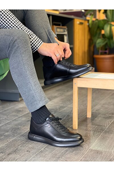 MOR KUNDURA Hakiki Deri Günlük Kullanım Erkek Ayakkabı