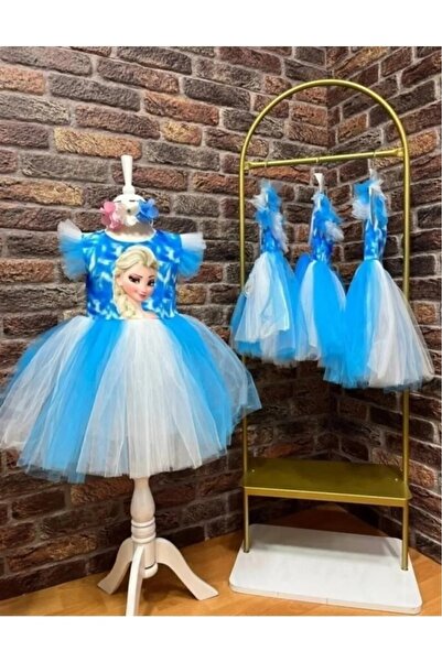 diamondstar Dívčí šaty Elsa s potiskem 2/9 let