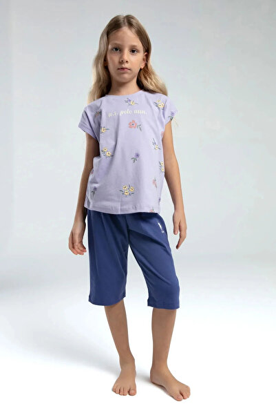 U.S. Polo Assn. Kiz Garson Capri Set - Lila