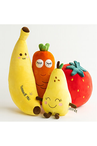 Hediye24 Meyve Peluş Seti – 4 Lü Yumuşacık Büyük Boy Oyuncak – Çocuk & bebek ...