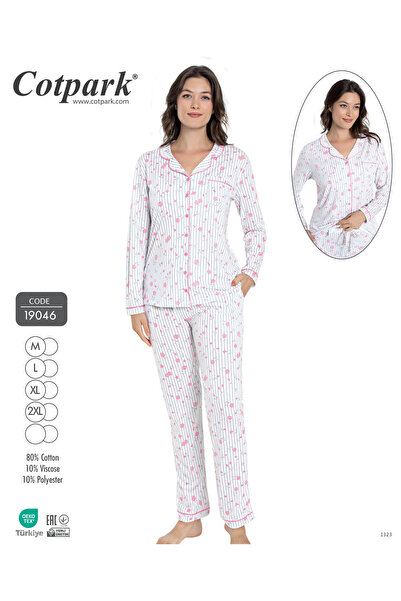 Cotpark Ženska Pamučni džersej tkanina Sa paspulom Na dugmad sprijeda dugi ru...