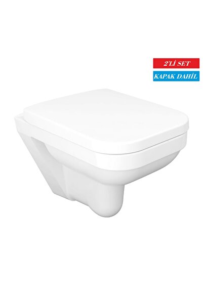 Eca Serel Star Kanalsız Asma Klozet + Serel Zeta Yavaş Kapanan Klozet Kapağı (SA26ODS110H+223ZT00002)