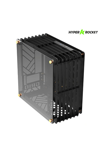 Hyper Rocket GRID M-ATX M-ITX Gaming Open Frame Siyah Oyuncu Kasası