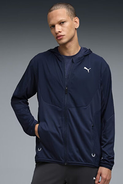 Puma Чоловіча темно-синя тренувальна куртка Flex Fabric Mix