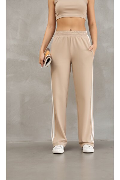 kemmy Two striped palazzo wide leg tracksuit bottoms