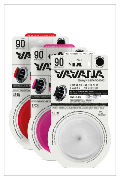 VAVANA Araba Klima Kokusu, Spin Oto Kokusu, Otomobil Kokusu 3'lü Set - Relaxe...