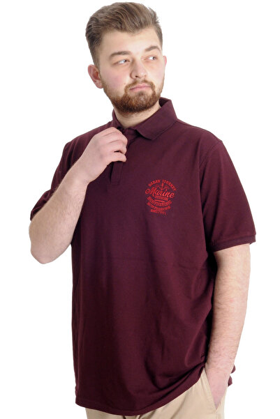 ModeXL Mode Xl Large Size Men's T-shirt Polo Ocean Journey 23319 Plum