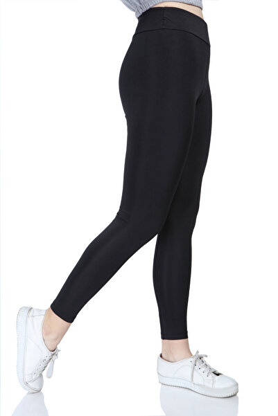 AFVENTE Women's Black High Waist Tights