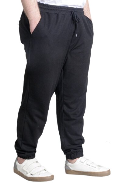 ModeXL Waffle 23501 Model XL Black Sweatpants - Elastic Leg