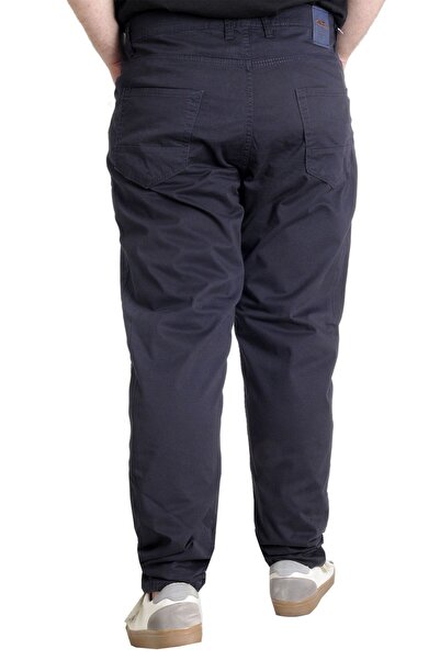 ModeXL Mode XL Men's Pants Linen Neptun Classic 20902 Navy Blue