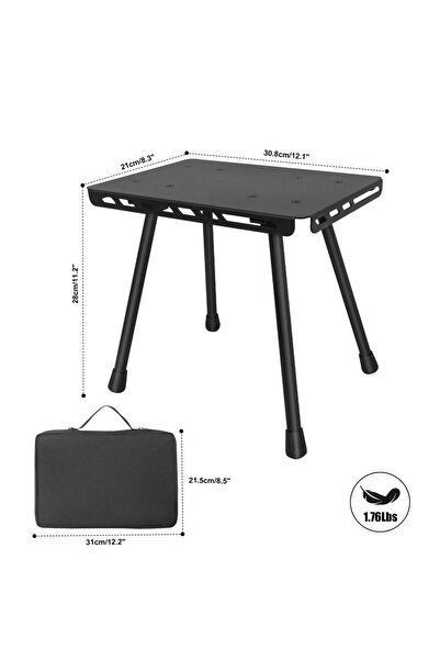 Choice كرسي تكتيكي محمول للتخييم من WESTTUNE باللون الأسود متعدد الوظائف مصنوع من سبائك الألومنيوم للاستخدام في الهواء الطلق