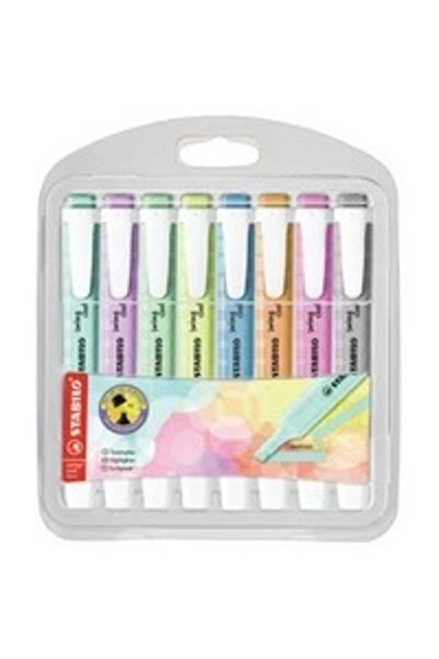 Stabilo - İşaretleme Kalemi - swing cool Pastel - 8'li Paket - Çeşitli Renkler
