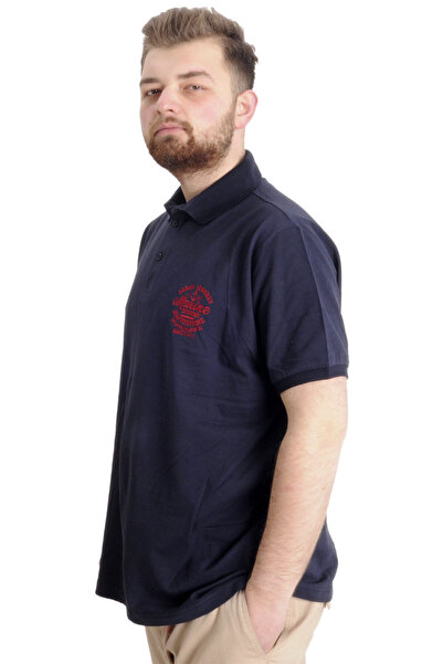 ModeXL Mode Xl Великий розмір Чоловіча футболка Polo Ocean Journey 23319 Синій