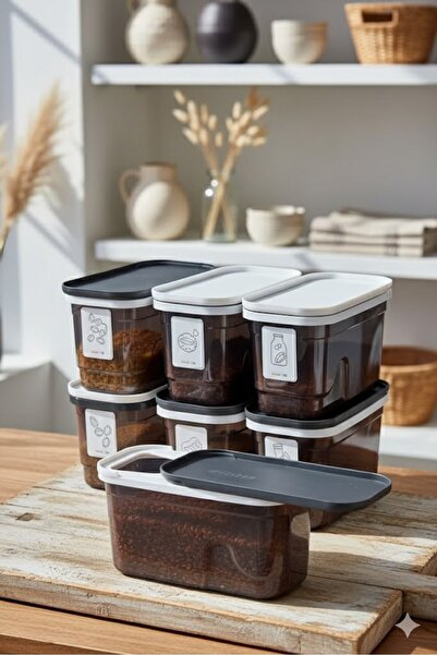 DİVAYS 1.5 Liter Capacity - 6 Pcs Sliding Food Storage Set