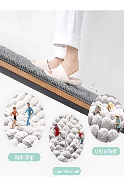 BATHLUX Khaki Chenille bath mat 45*70, Cotton,