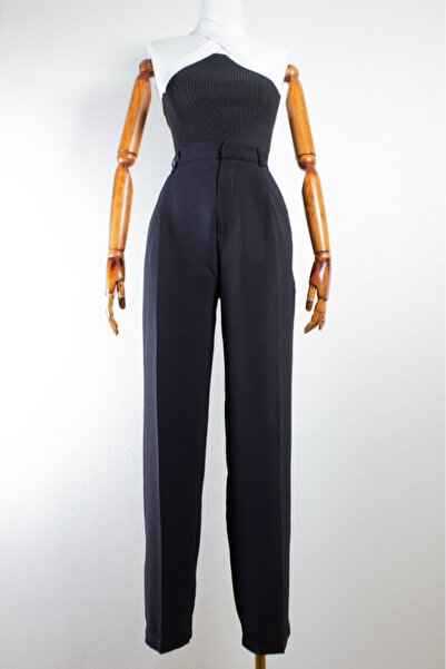 Fast Perry Yüksek Bel Palazzo Pantolon Siyah