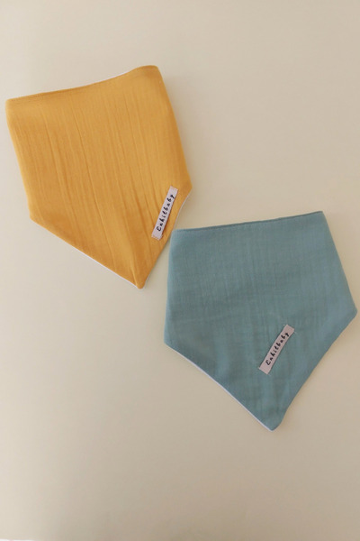 Enhitbaby 2'li Sıvı Geçirmez Çift Kat Fular Müslin Mama Ve Salya Önlüğü, %100...