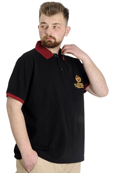 ModeXL Ανδρικό μπλουζάκι πόλο Mode Xl Plus Size Rangers 23342 Μαύρο