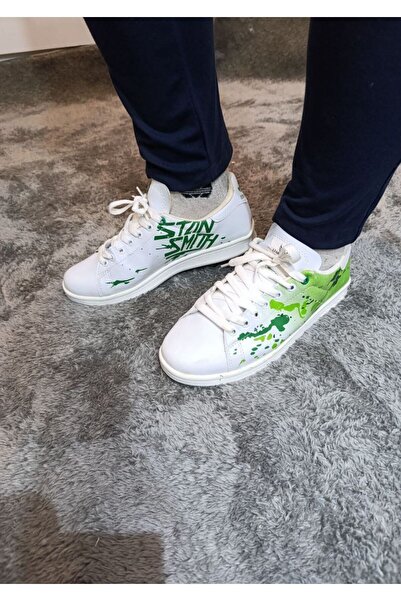 Liarca Rahat Şık Beyaz Yeşil Sneaker Yürüyüş Ayakkabısı 36 37 38 39 40 Numara
