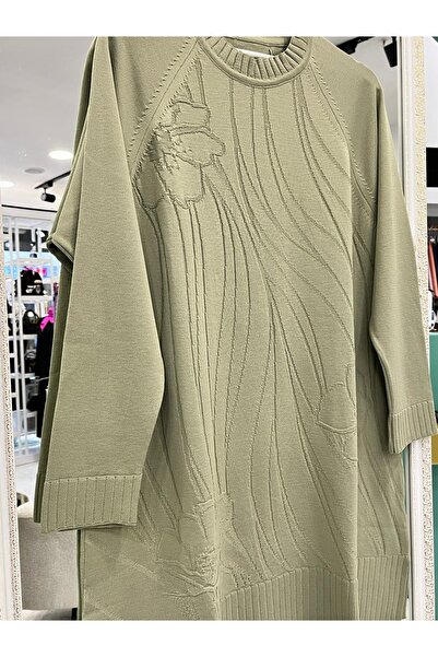 MRM MERAM BUTİK Dna Embossed Mercerized Tunic - Mint Green - 2