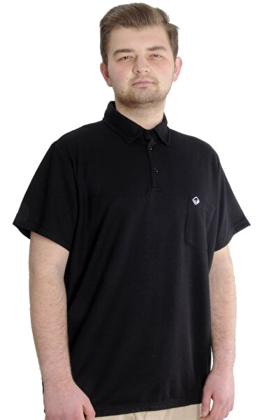 ModeXL Mode Xl Large Size Men's T-shirt Polo Pocket Golf Waffle 23320 Black