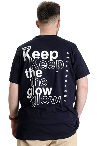 ModeXL Mode Xl Великий розмір Чоловіча футболка Keep The Glow 23149 Синій