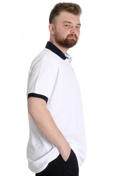 ModeXL Mode Xl Large Size Men's Polo T-shirt Sailing 23344 White