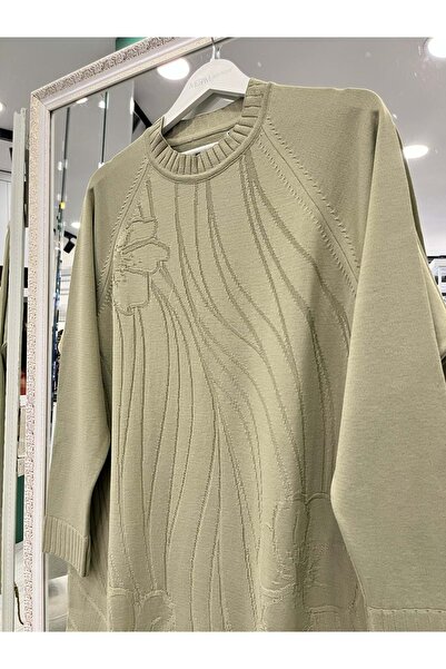 MRM MERAM BUTİK Dna Embossed Mercerized Tunic - Mint Green - 2