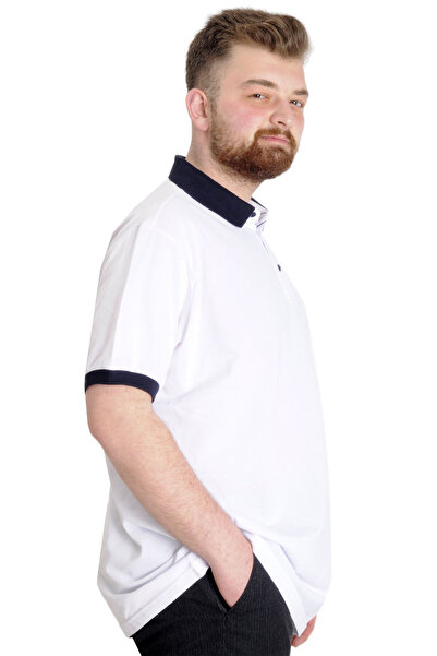 ModeXL Mode Xl Large Size Men's Polo T-shirt Potent 23348 White