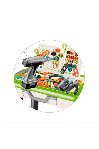 indiggo Set Banc de Lucru Multifunctional 4in1 BabyWorkshop Indiggo cu Bormasina ELECTRICA Bidirectionala