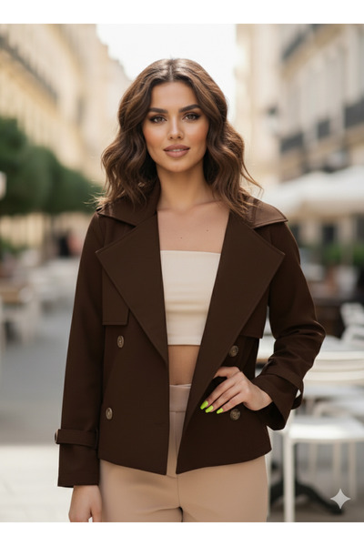 MUG collection Kadın Kısa Trençkot