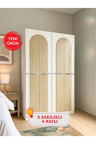 dorpek Poy 4 Kapaklı Gardırop - 182 cm Y, 122 cm G - Genç Odası ve Yatak Odas...