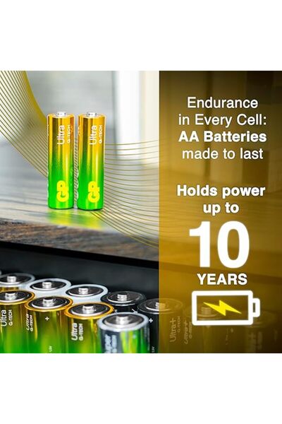 Genel Markalar Batteries Gp15Au Ultra Alkalin Lr6/E91/Aa Kalem Pil, 1.5 Volt, 40'Lı Paket