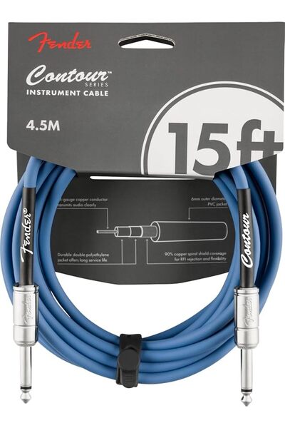 Contour Serisi Enstrüman Kablosu (15ft STR/STR) Lake Placid Blue
