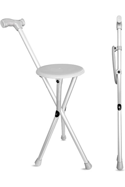Genel Markalar Baston Katlanabilir Oturaklı Yürüyüş Bastonu Yüksek Kalite Otu...