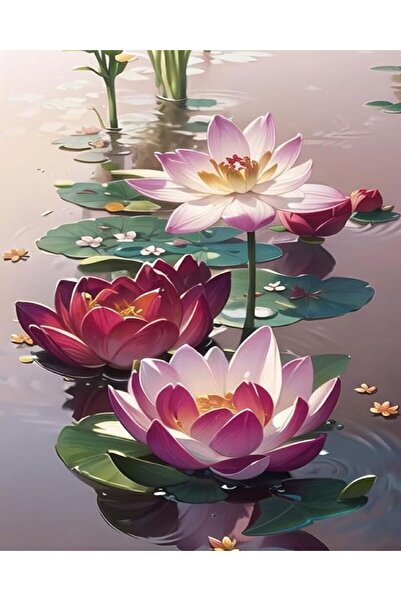 Genel Markalar Baskılı Sayılarla Boyama Hobi Seti (Çerçeveli) 40x50 cm: Nülifer