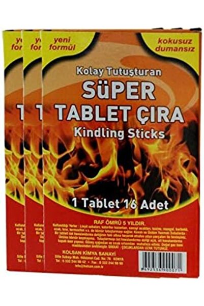 Genel Markalar Süper Tablet Çıra 1 Tablet 16 Adet - Mangal Soba Tutuşturucu