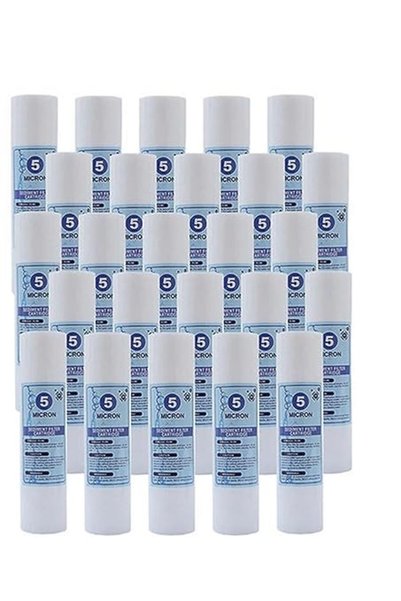 Genel Markalar Su Arıtma Cihazı 10 İnc 5 Mikron Sediment Spun Filtre (25 Adet)