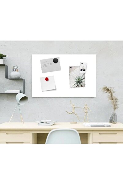 Genel Markalar Magnet Beyaz Magnet Panosu, 50X70 Cm Dekoratif Metal Mıknatıs ...