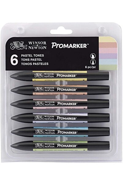 yenibagshop & نيوتن بروماركر مجموعة من 6 أقلام بألوان الباستيل