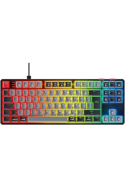 Genel Markalar Yoru Tkl Type-c Outemu Rgb Red Swich Mekanik Oyuncu Klavyesi- ...