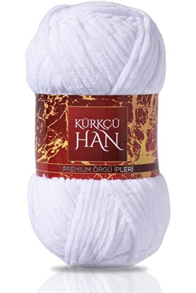 Genel Markalar Han Kadife 100GR 95MT El Örgü İpi (Beyaz)