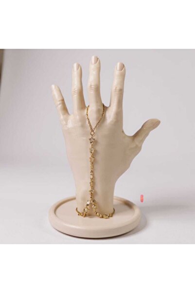 HELİSA ACCESSORİES نجمة شاهميران بلون الذهب الفولاذي