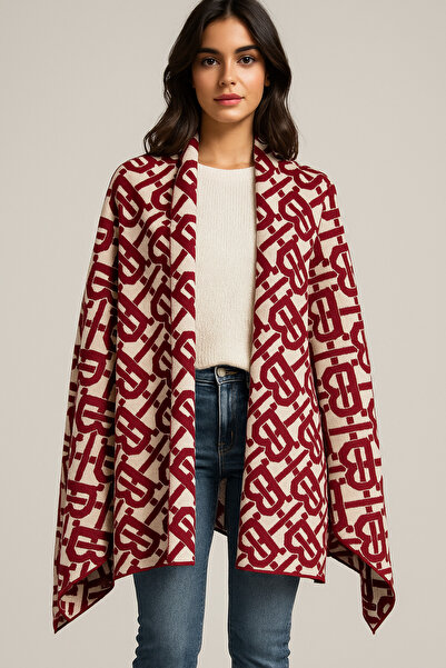 Sebir Moda B Patterned Double Sided Knitwear Shawl