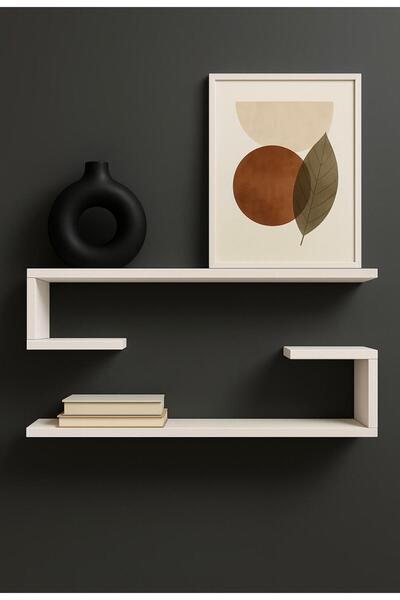 MAHZA GRUP 2li Karşılıklı Yarım U Duvar Rafı