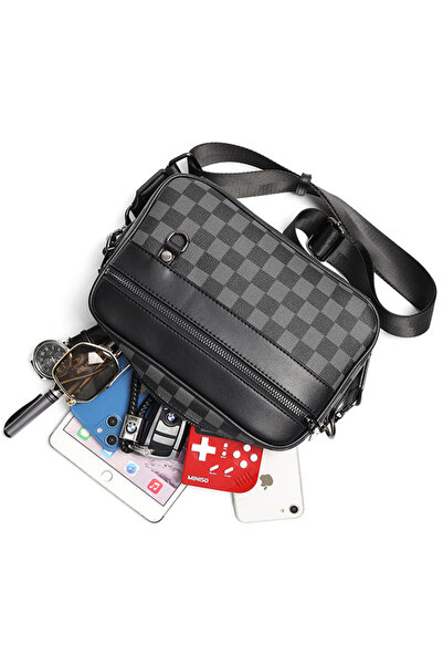 Louis Vettriano Mens Shoulder bag Checkerboard Messenger Bag LV Design Suitable for daily use, gatherings, and gifts