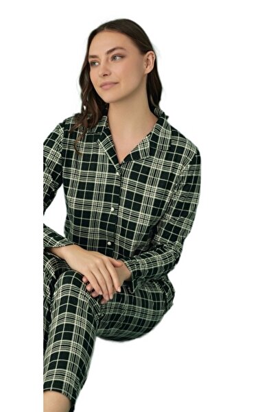 bipamuk Verlina Suede Fabric Women's Pajama Set Soft and Winter Comfort S–Xxl